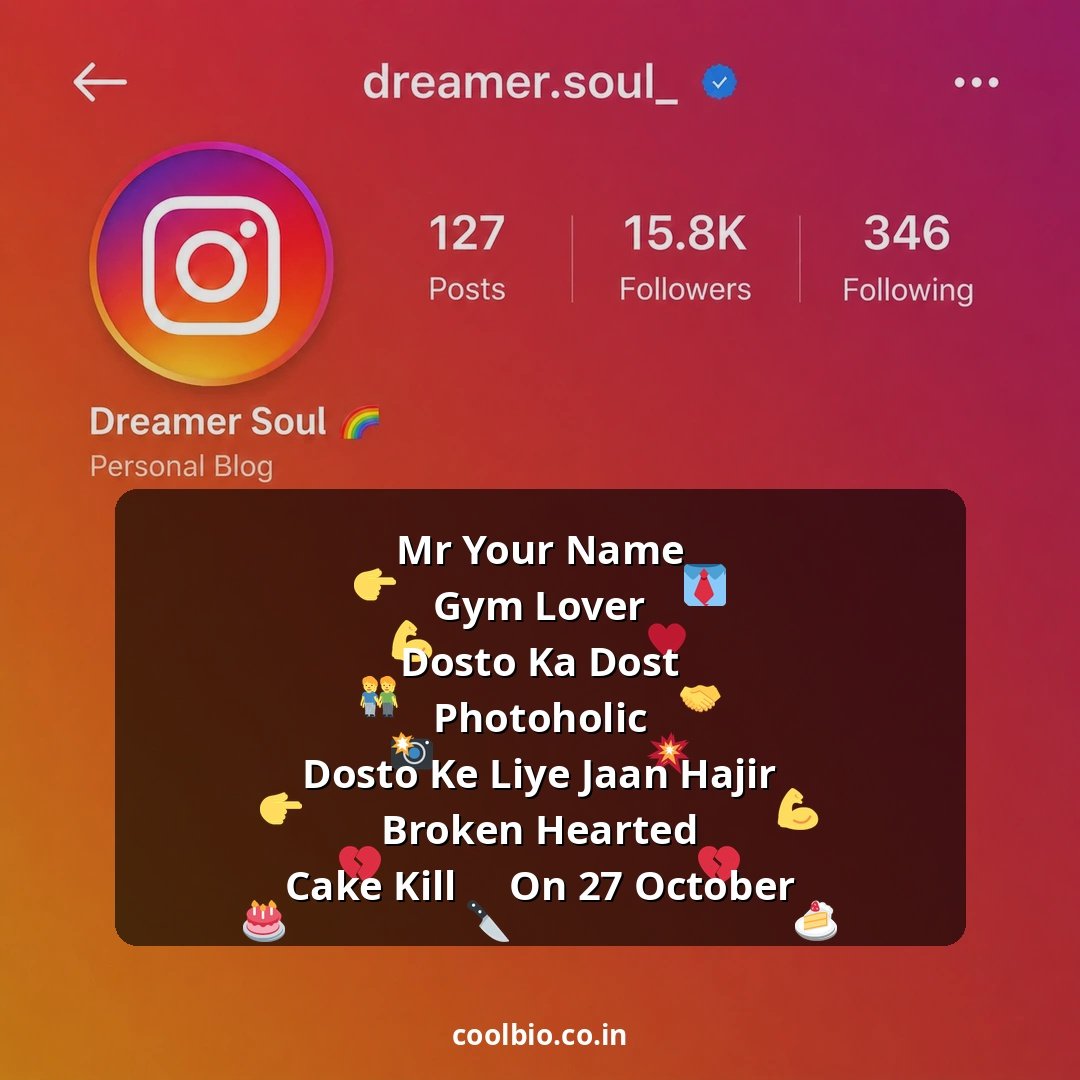 broken bio for instagram