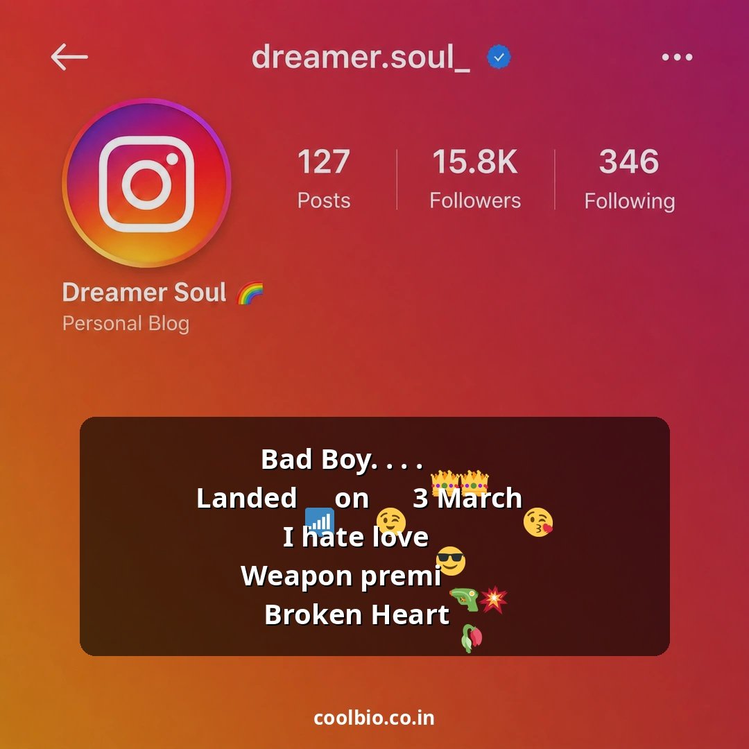 broken bio for instagram