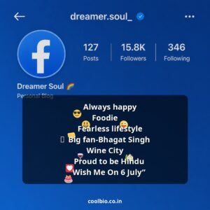 facebook bio for boys