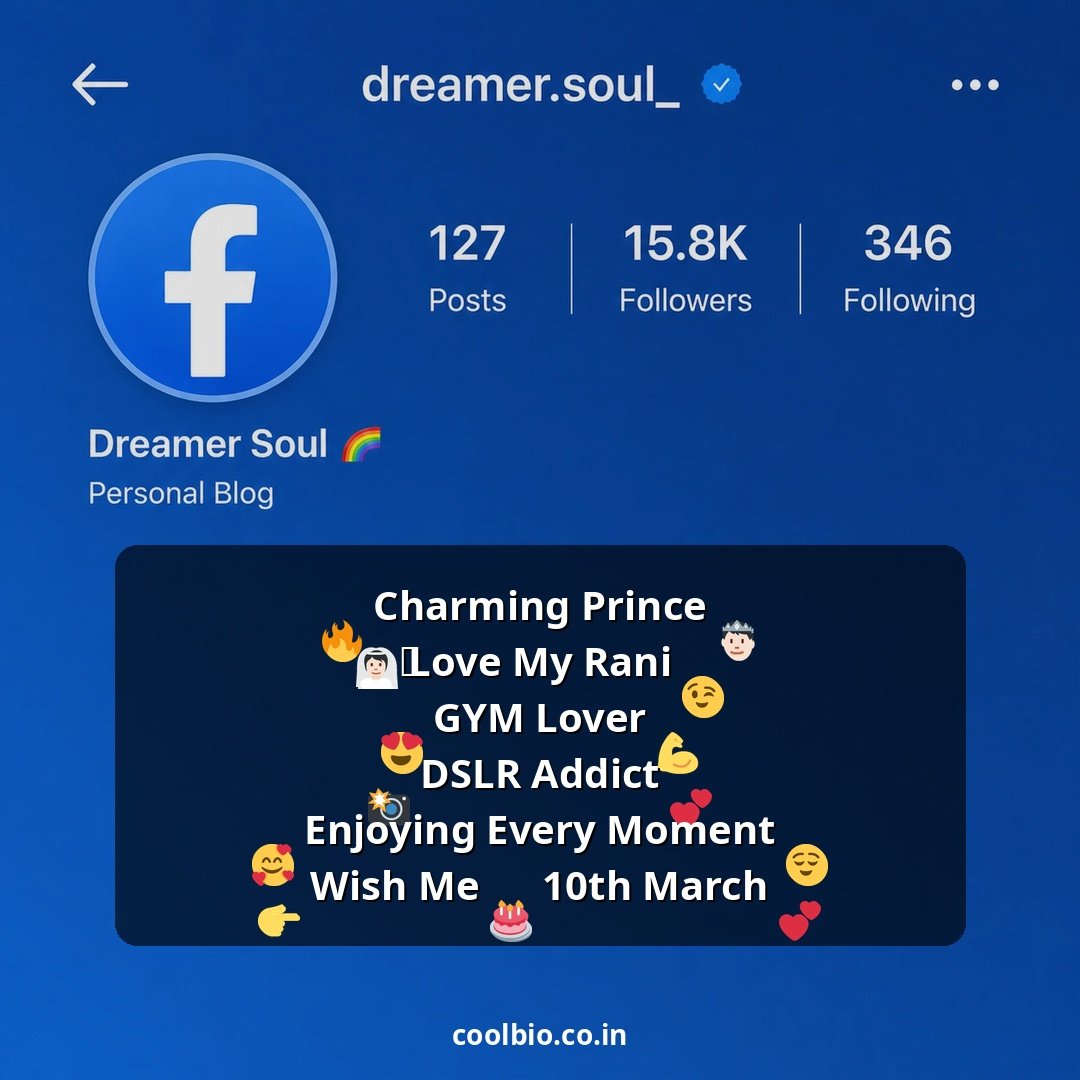 facebook bio for boys