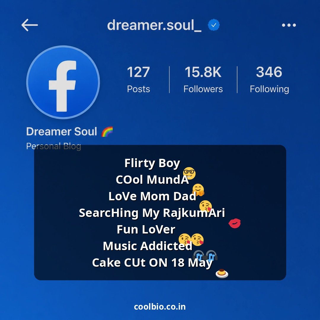 facebook bio for boys