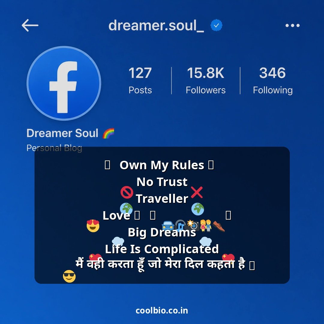 facebook bio for boys