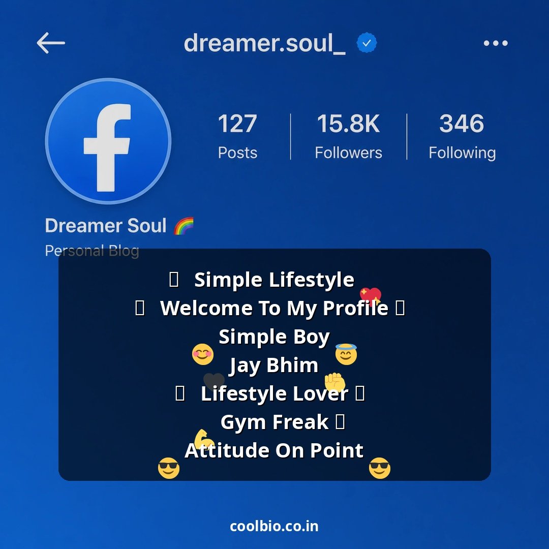 facebook bio for boys