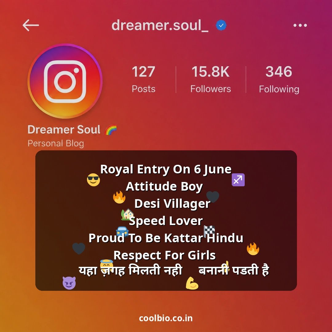 hindu bio for instagram