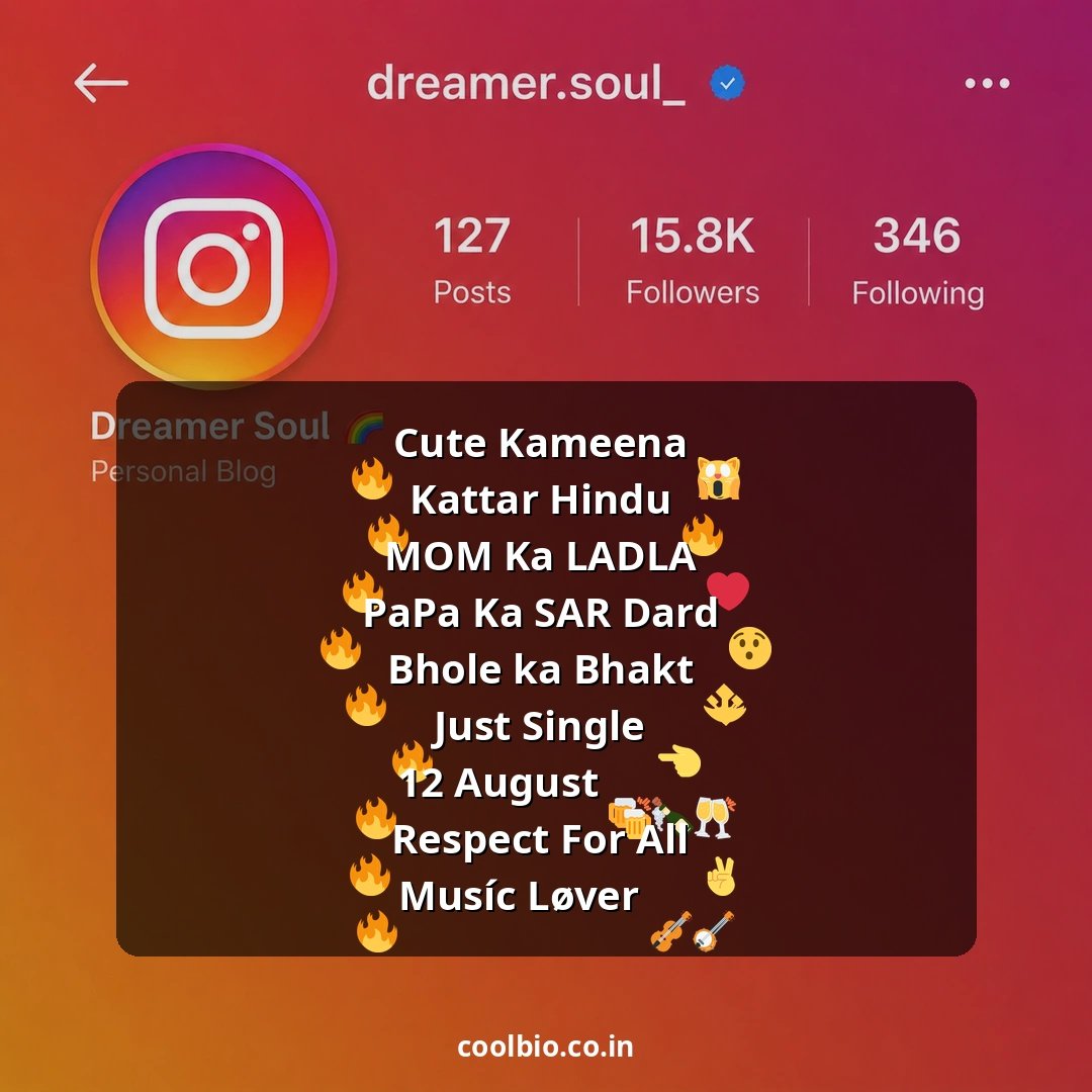 hindu bio for instagram