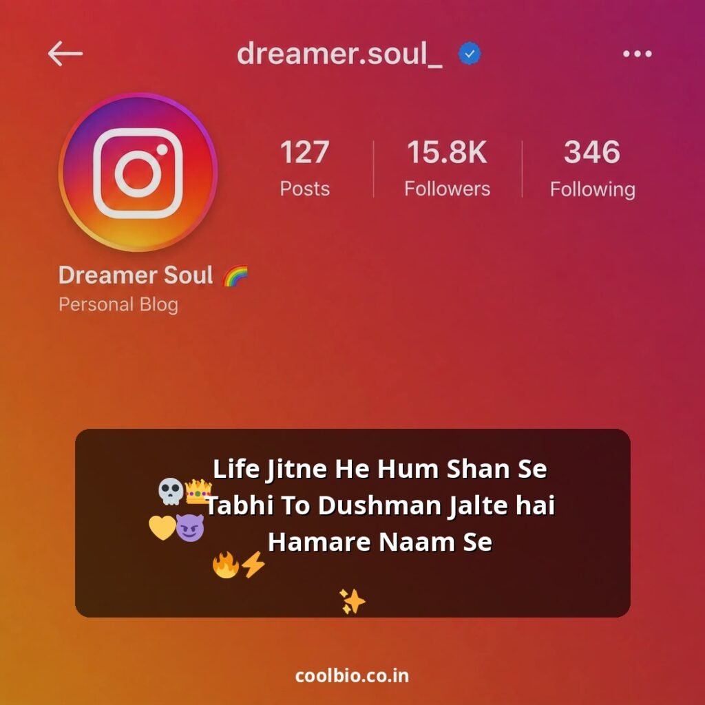 instagram bio in hindi