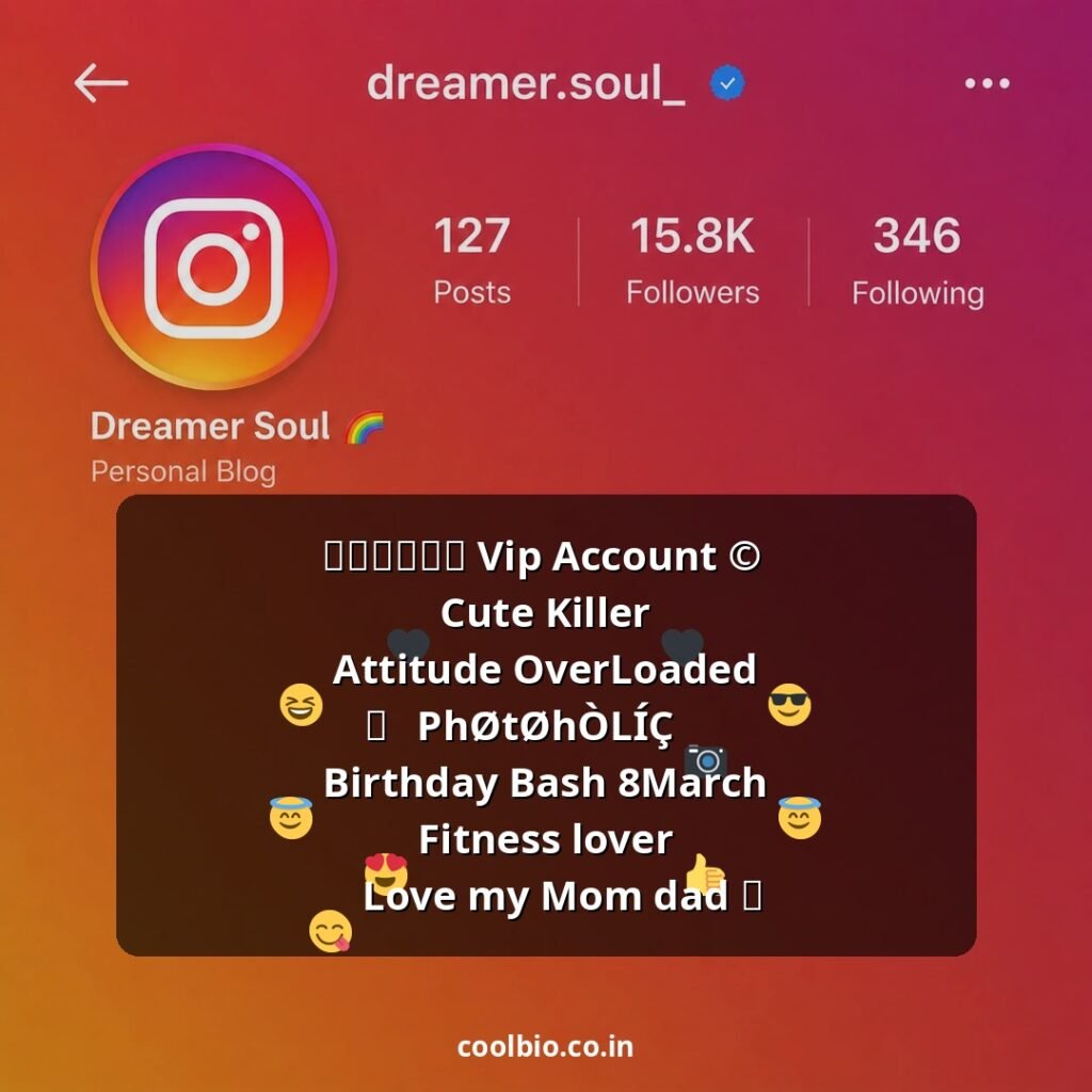 instagram me bio me kya likhe
