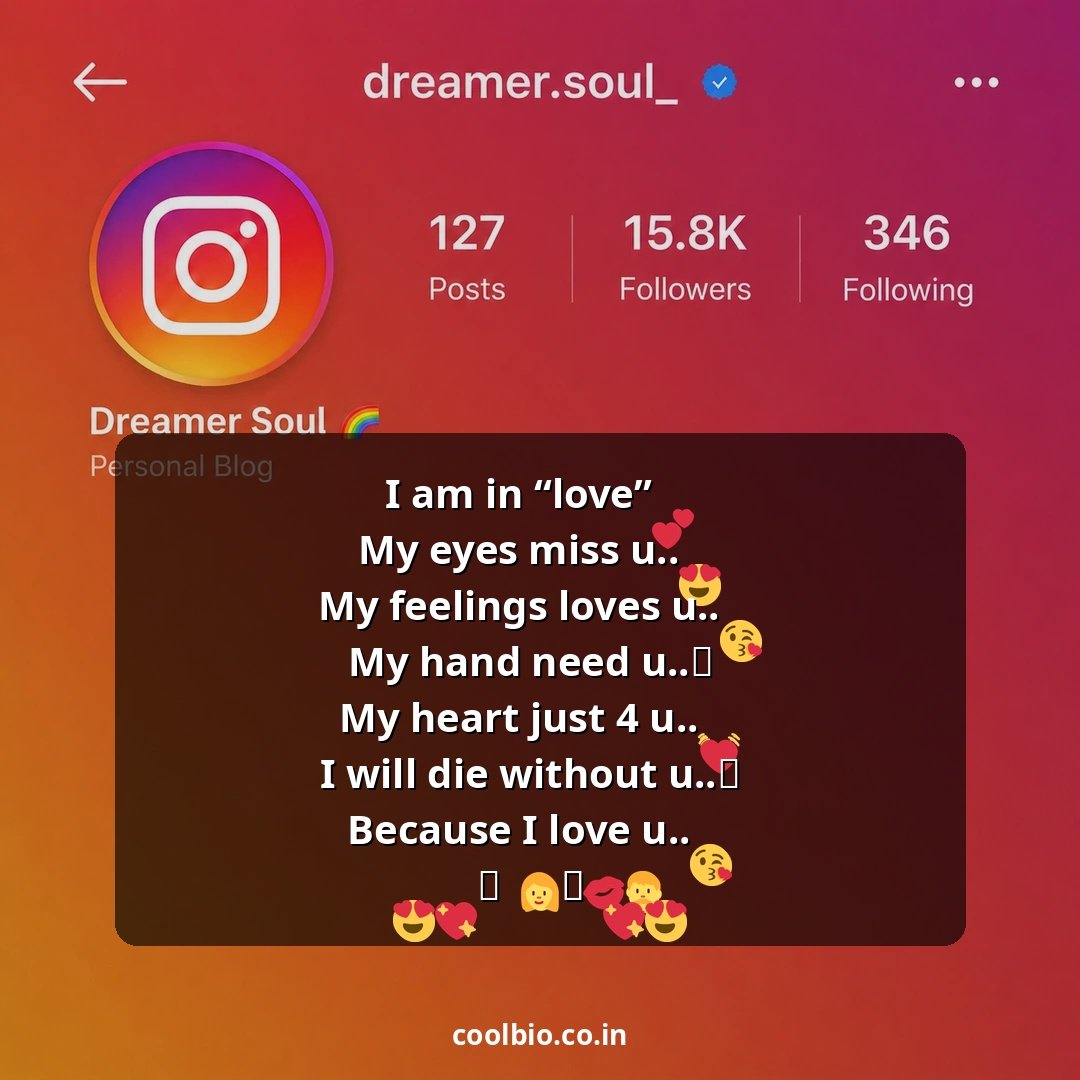 love bio for instagram