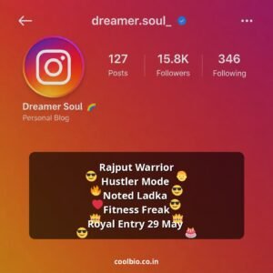 rajput bio for instagram